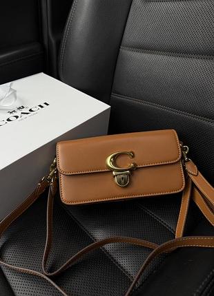 Coach tabby shoulder bag brown mini [оригінальна брендована коробка] 20х12х8