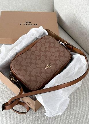Coach jamie camera bag large beige [оригинальная коробка] 23x15x7