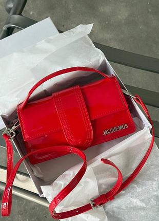 Jacquemus le bambino small handbag with adjustable crossbody red 20 х 10 х 6