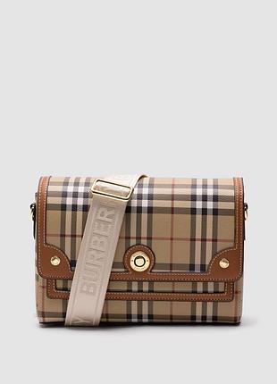 💎 burberry leather vintage check note cross-body bag 25 x 17 x 9 см