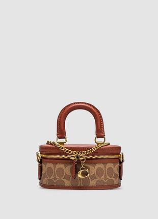 💎 coach trail crossbody 17 with pillow quilting in signature canvas 17 х 9 х 9 см