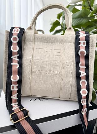 Сумка шоппер marc jacobs tote bag big size молочный е