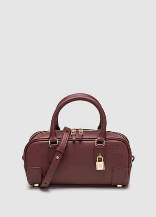 💎 loewe amazona 23 cropped bag in nappa calfskin burgundy 24 х 12.5 х 9 см