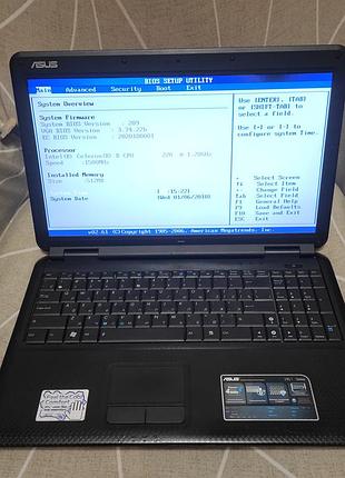 Ноутбук asus k50cintel celeron 220 4400 mah