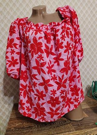 Блуза вискозная свободная