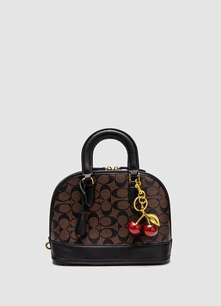 💎 coach sierra satchel in signature canvas brown 26 х 20 х 12 см