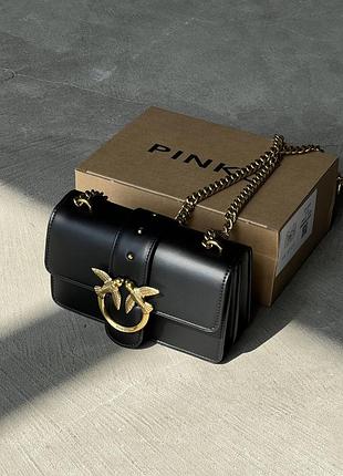 Сумка через плечо pinko love one mini vitello seta черный есть