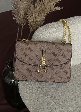 Сумка guess g james logo бежевий є