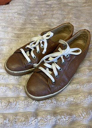 Коричневі шкіряні кеди  gabor 39 р