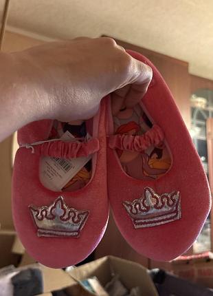 Новые тапочки нові капці george princess принцесса корона рожеві