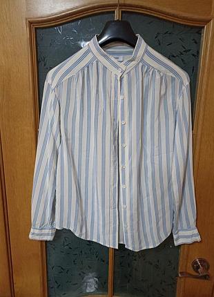 Шовкова сорочка в смужку closed,p.s