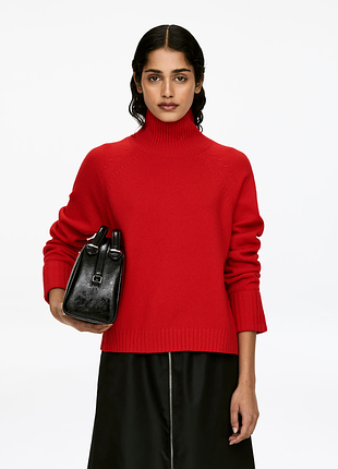 Шерстяной свитер с высоким воротником arket 1300527001