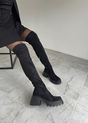Замшеві ботфорти чорні ботфорти демі класичні ботфорти базові ботфорти чорні ботфорти високі ботфорти-панчохи демі ботфорти на платформі