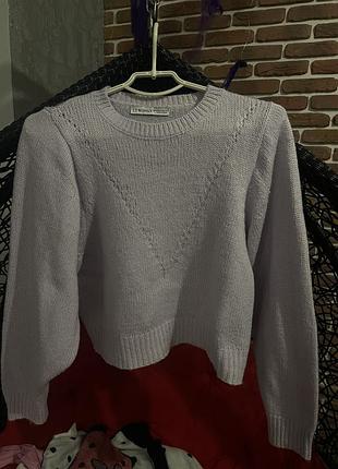 В’язаний светр кольору лаванди