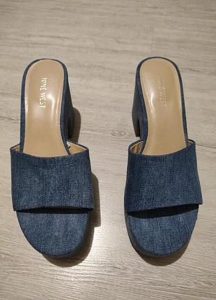 Босоніжки босоножки джинс, шлепанцы