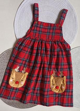 Сарафан на девочку в новогоднем стиле 3/4 р