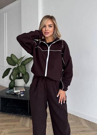 Жіночий брючний флісовий прогулянковий костюм