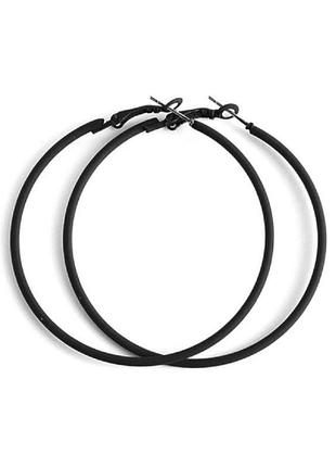 Кольца серьги чёрные