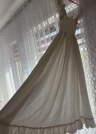 Сукня резинка льон