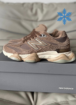 Зимние кроссовки new balance 9060 brown термо