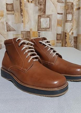 Мужские ботинки overland кожаные, на шнурках, длиннее.стельки 28,5, крупнобритания.