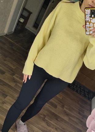 Желтый свитер от zara