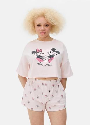 Пижама с шортами disney mickey and minnie primark