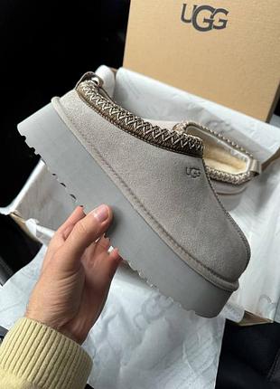 Уггі жіночі ugg tasman tazz slipper platform grey платформа