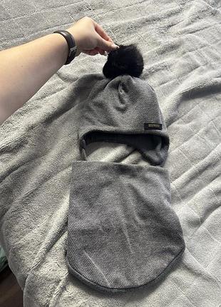 Дитячий набір шапка і хомут/шарф головний убір шапка