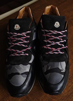 Мужские кожаные кроссовки moncler fabien sneakers