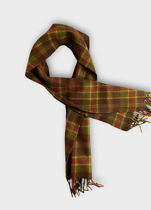 Шарф шерстяной в клетку barbour x pringle of scotland wool scarf/из шерсти/клетку/теплый/