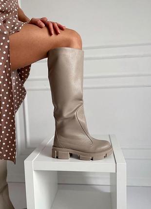 Сапоги труби бежеві