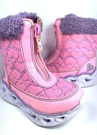 Чоботи зимові з підсвіткою skechers