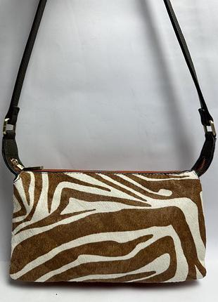 Шкіряна фірмова сумка на/ через плече parfoic