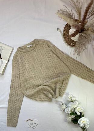 Теплый вязаный женский свитер кофта в составе акрил