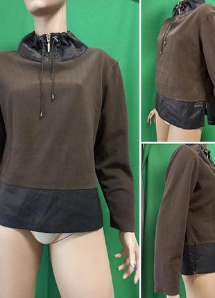 Комбинированная толстовка с разрезами на молниях из флиса и атласа airfield