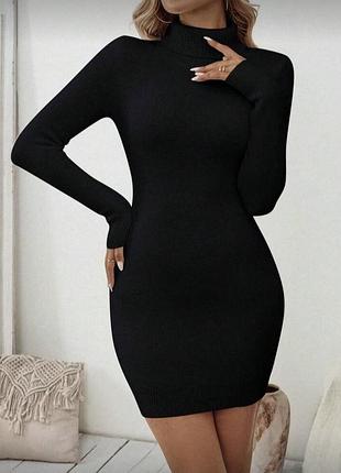 Сукня водолазка з тонкого трикотажу