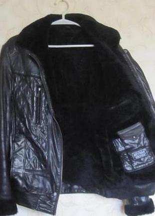 Зимова шикарна куртка з натуральноï шкiри