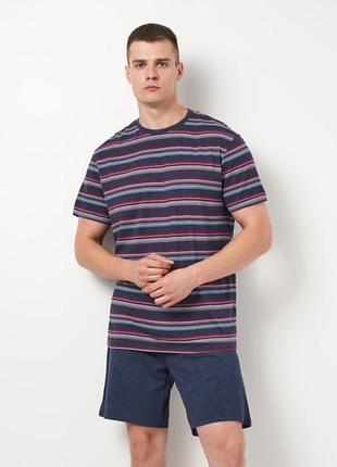 Новый мужской комплект пижама футболка и шорты хлопковая