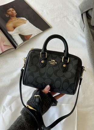 Сумка премиум coach rowan satchel bag in signature canvas артpr21898