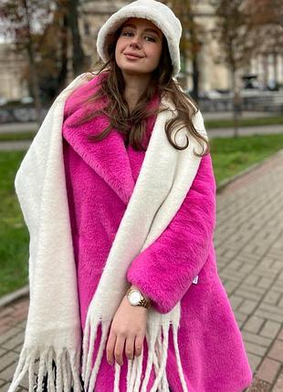 Шуба bershka рожева