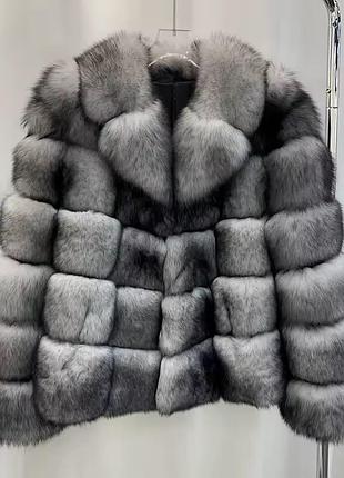 Шуба натуральная под соболя песец