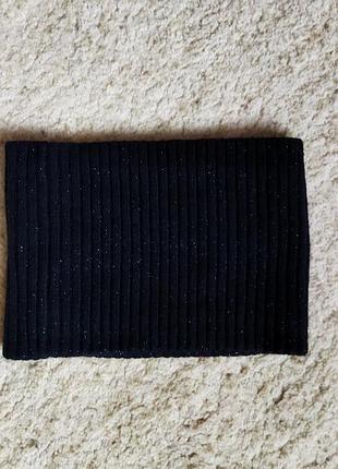 Шарф-хомут темно-синій. висота-19. ширина-25 (50 об"єм)