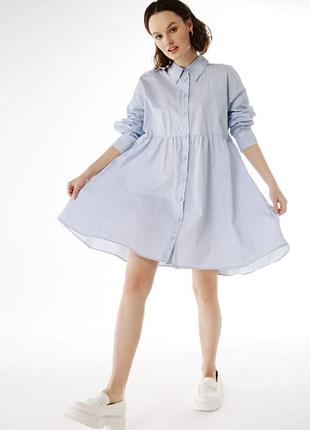 Платье, платье-рубашка в полоску оверсайз zara