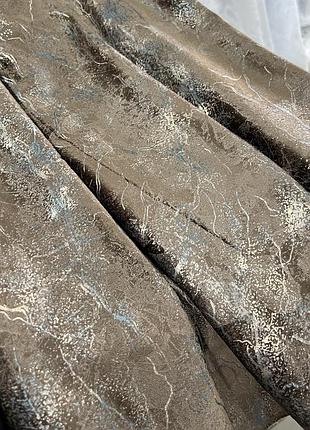 Турецкие бархатные шторы блэкаут на тесьме размер 150на270см цвет шоколад