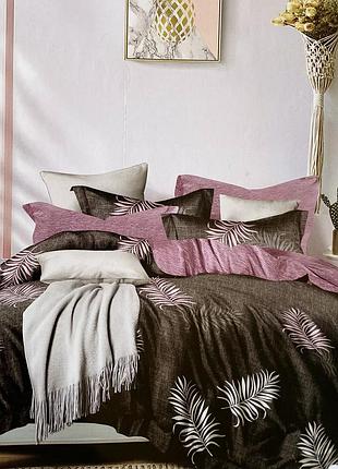 Постельное белье фланелевое евро размер, простынь на резинке 180х200+20см.