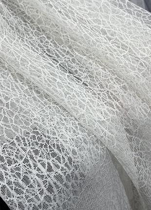 Турецкий тюль на тесьме ткань жаккард размер 300х270см  качественная гардина цвет молочный