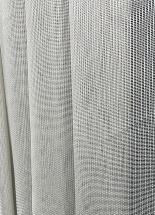 Готовый тюль антикоготь 400на270см на тесьме ткань турция цвет кремовый