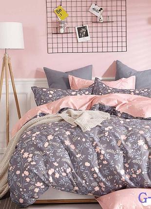 Евро комплект постельного белья "бязь gold"  200х215. качественное постельное белье