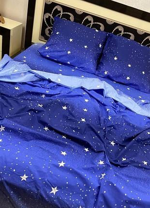 Двуспальный комплект постельного белья "бязь gold" 180х215. качественное постельное белье